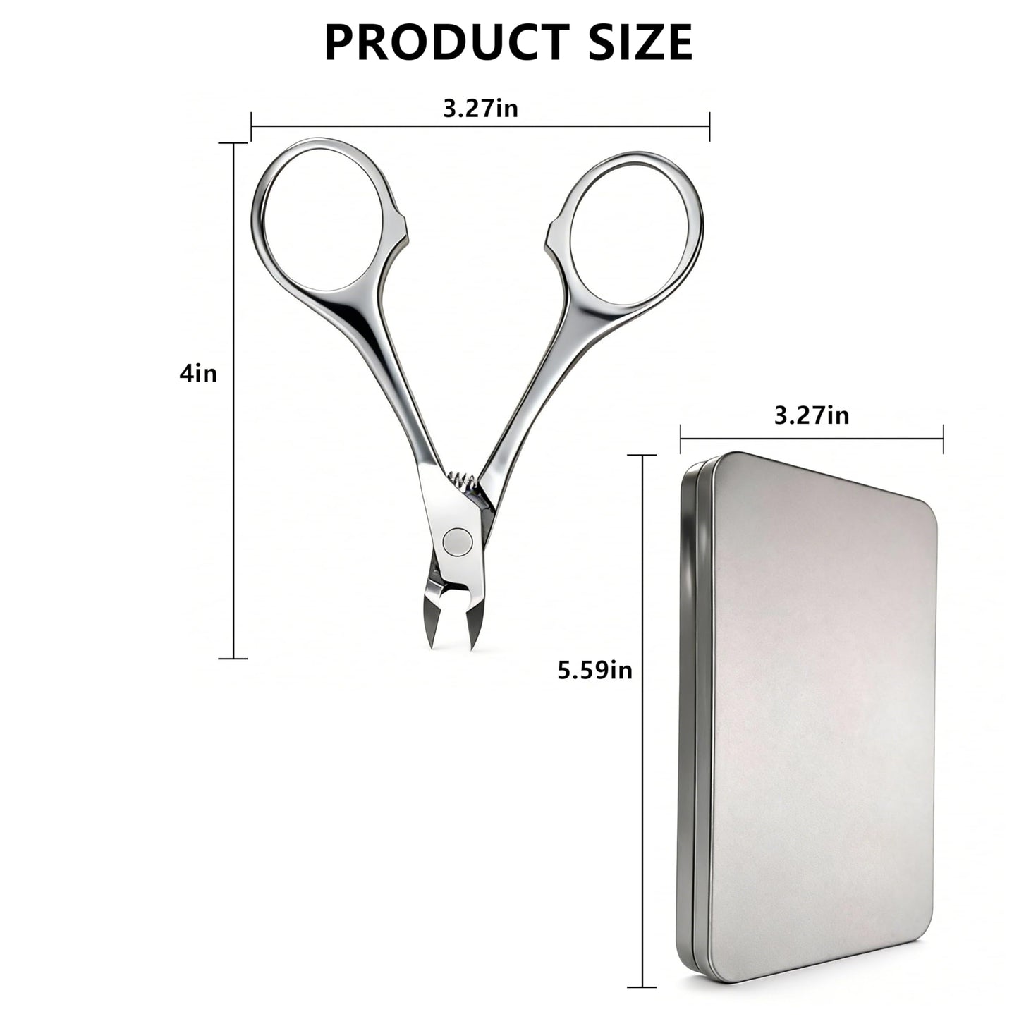 AZSRKRBM Cuticle Trimmer Nipper, Stainless Steel Cuticle Clipper with Round Comfort Grip & Sharp Blade - Easy for Home Manicure Pedicure, Beginner-Friendly Nail Care Tool with Protective Cover
