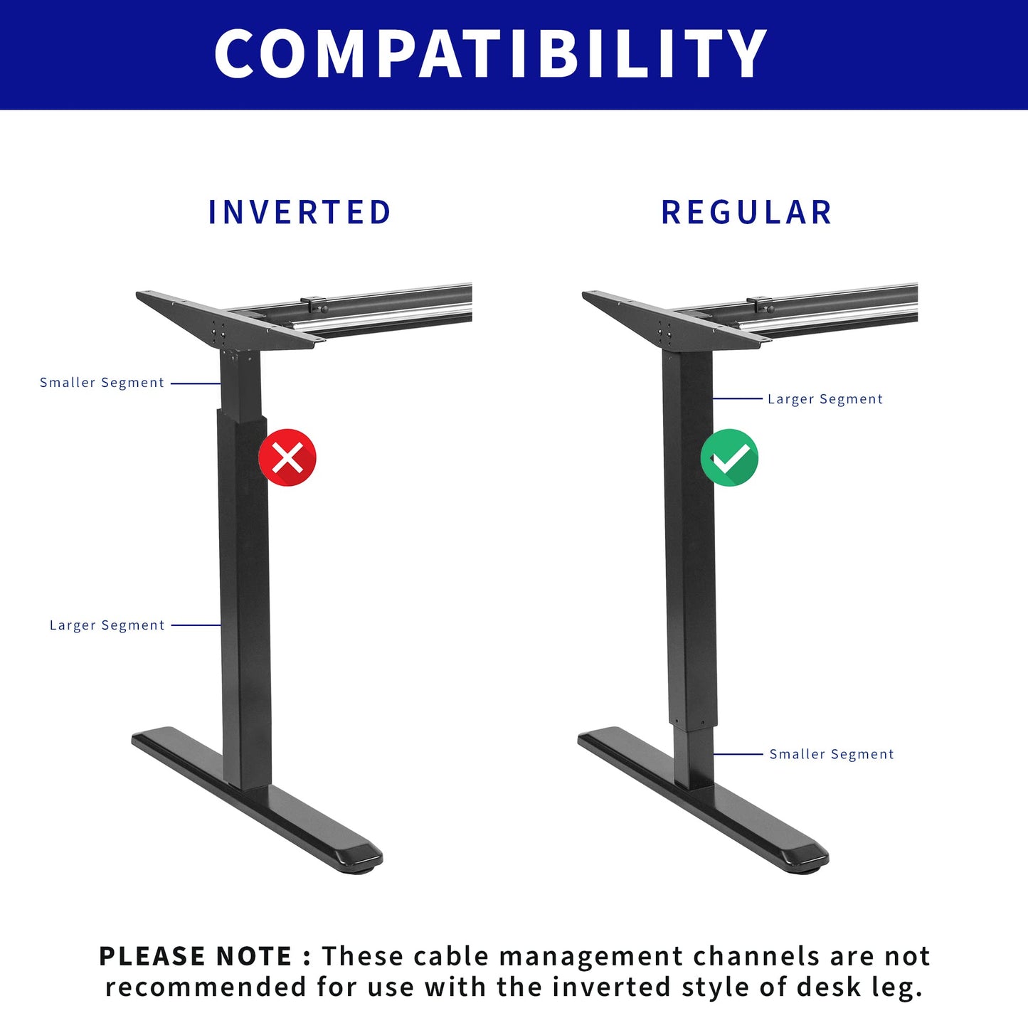 VIVO Steel Magnetic 14 inch Cable Management Channel for Under Desk Leg, No Drill Cord Organizer for Home Office, Black, DESK-AC01-1MB