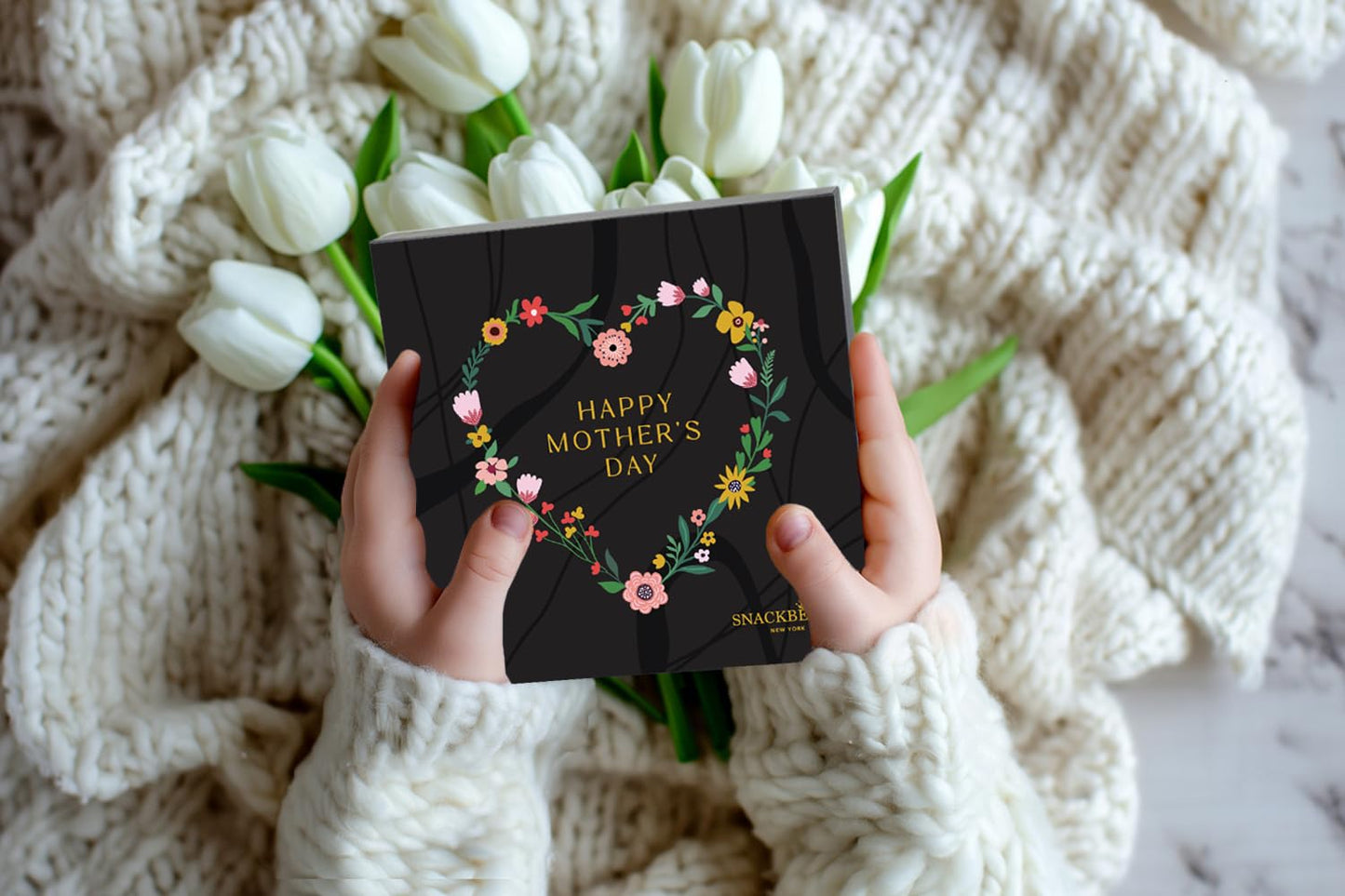 Snackberry Mothers Day Dried Fruit Basket, Gourmet Snack Box, in Elegant Drawer Window Box, Healthy Gift Snack Box for Women. Kosher Parve (Single)