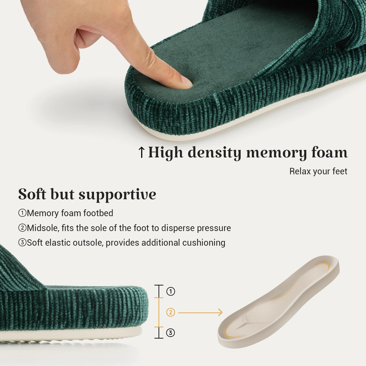 Slippers for Women Memory Foam House Bedroom Bow Crossbands Pearlescent Slipper Shoes Comfy Trendy Gift Slippers Green Size 11 12 10.5
