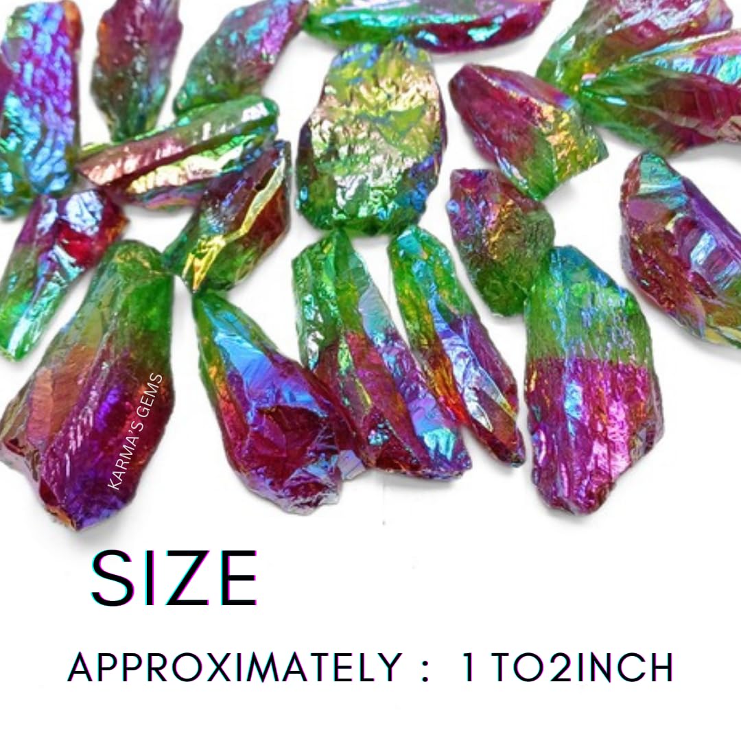 Crystals, Rocks, Jade, Crystals and Healing Stones, Witchcraft Supplies, Healing Crystals, Stones, Healing Stones, Rock Collection, Agate, Raw Stones (Ruby-Green Aura Quartz, 2 Pcs)