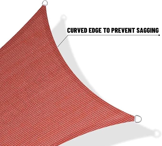 SUNNY GUARD Custom Size 6'x8'x10' Terra Red Sun Shade Sail Right Triangle UV Block Shade for Backyard Yard Patio Deck Garden(Customized)