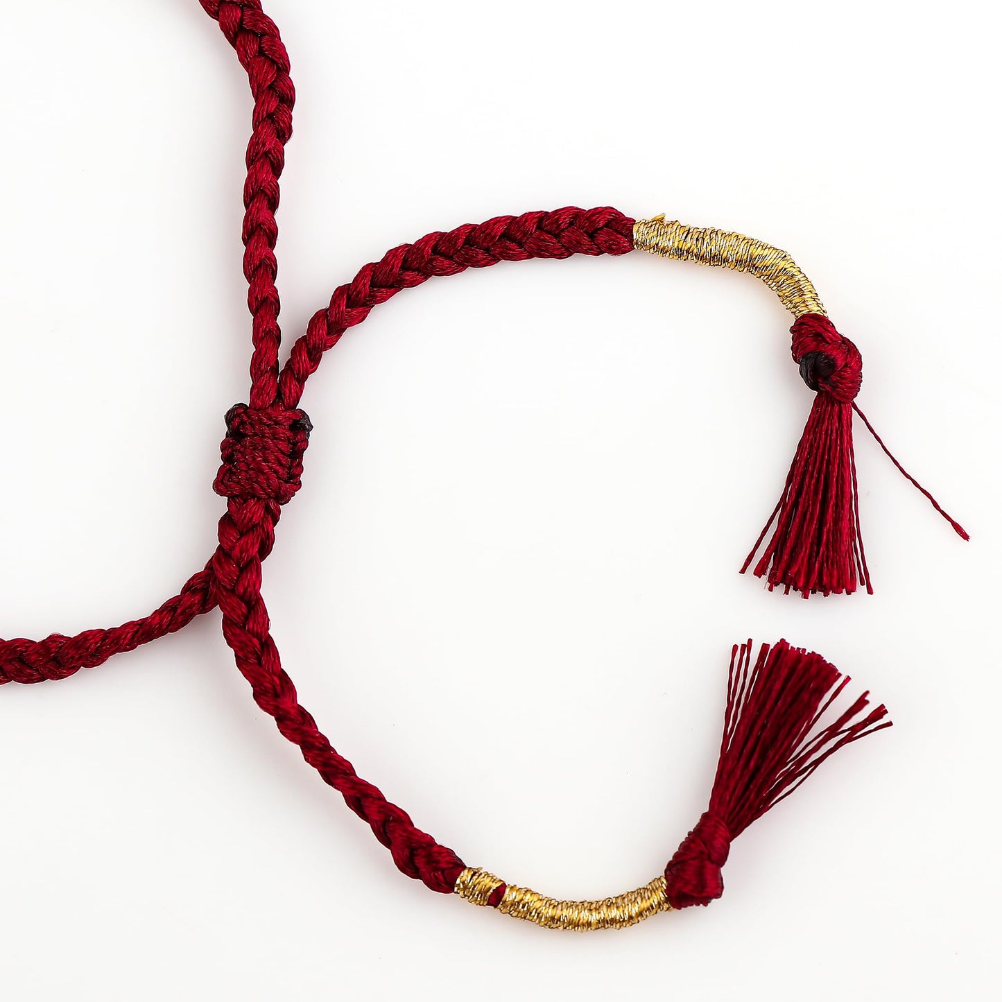 GEMSYMPHONY Red Garnet Gemstone Beads Braided Bracelet – 3.5mm Natural Stone Beads, Handmade Adjustable Braided Rope Bracelet, Healing Crystal Jewelry for Men & Women, Unisex Boho Gift (Red Garnet)