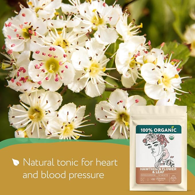 Hawthorn Leaf Tea Organic (4oz.) - Espino Blanco Organico - Loose Hawthorne Tea for Pressure Balance, Cardiovascular Health, Heart Support