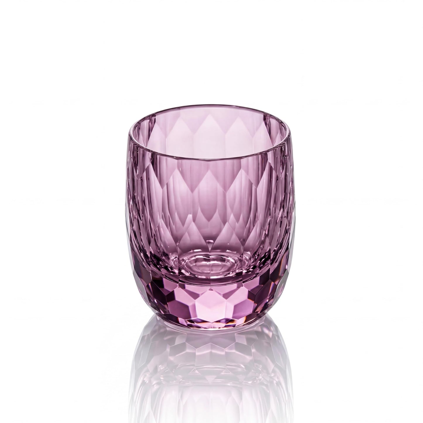 LUMYYNE Diamond Cut Faceted Crystal Whiskey Glass, 6 oz Rocks Glass, Old Fashioned Glass for Bourbon Scotch, Heavy Base Classic Barware Gift for Dad