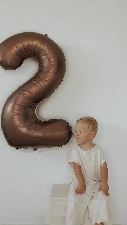 Dark Brown 7 Balloon, Coffee Brown Number Balloons 40 Inch, 7th Chocolate Birthday Decorations for Kids Girls Boys Party Decoration for Women Men, Number 7 Balloon