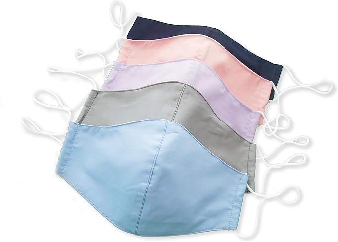 HOPE LOVE SHINE Cotton Reusable Face Masks w/Adjustable Ear Loops & Filter Pocket