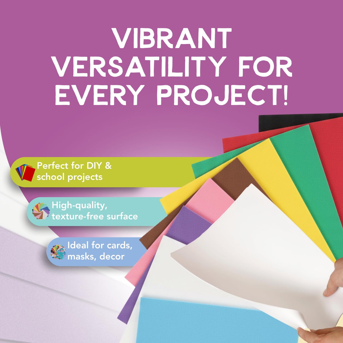 Incraftables Craft Foam Sheets - 9 x 12 Inch - 30 Sheets – EVA Foam 2mm Thick – Assorted Colors