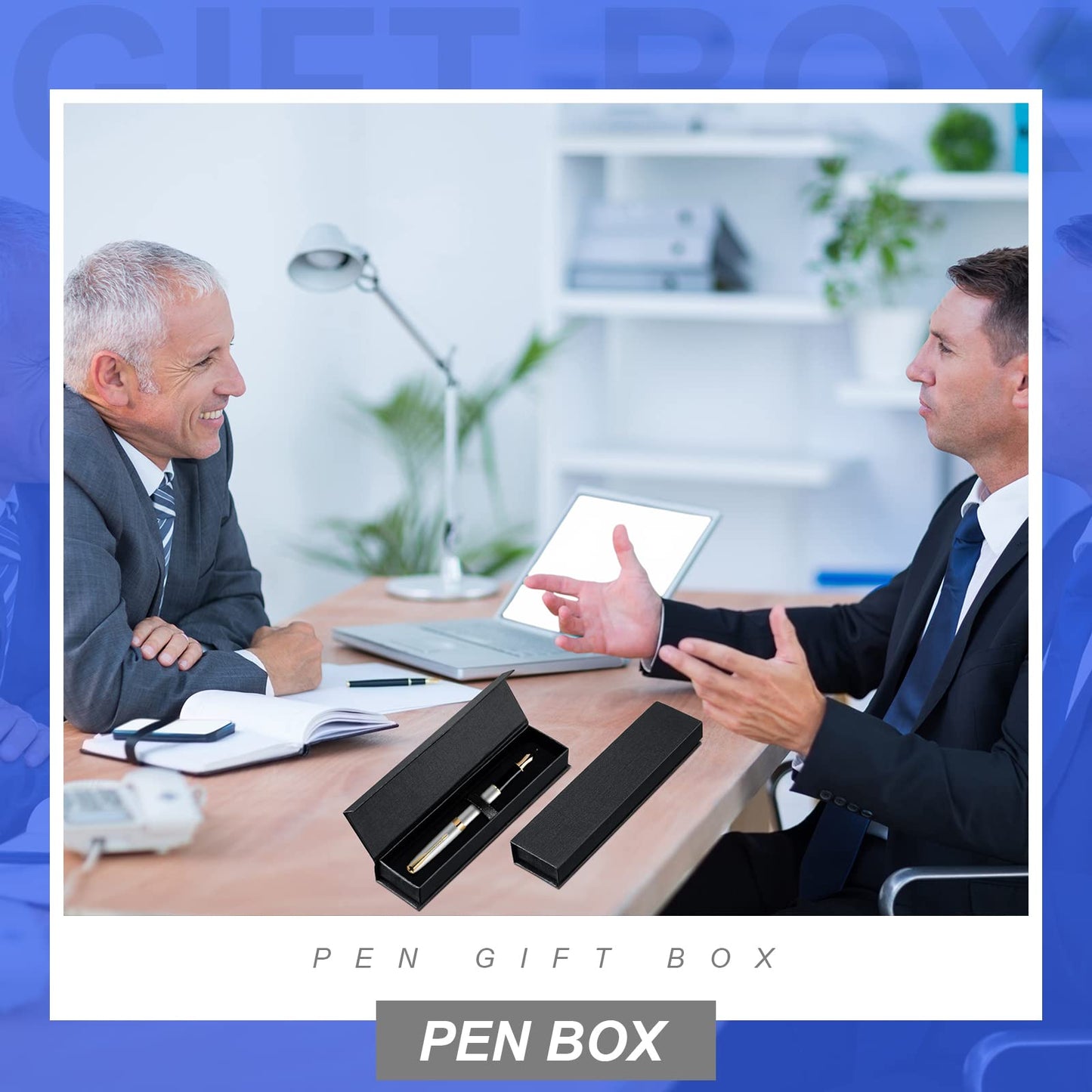 Gersoniel 18 Pcs Pen Boxes Gift Empty Black Pen Case with Cushion Cardboard Box Display Case for Jewelry Gift Birthday Souvenir Presentation Business Christmas Office Supplies