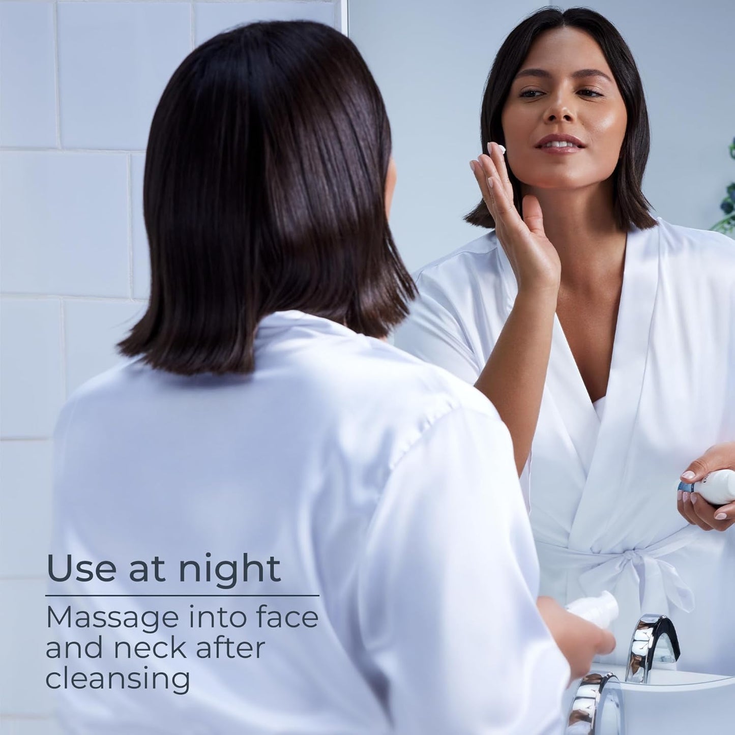 Eucerin Face Immersive Hydration Night Cream with Hyaluronic Acid and Provitamin B5, Ultra-Lightweight Face Moisturizer Smooths Fines Lines and Wrinkles, 2.5 Oz Bottle