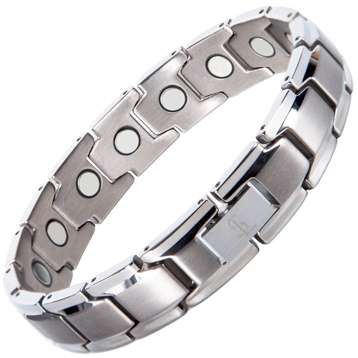 Smarter LifeStyle Elegant Titanium Magnetic Anklet for Men And Women - Adjustable Bracelet Length with Sizing Tool for Perfect Fit, Magnetic Ankle Bracelet (Silver)