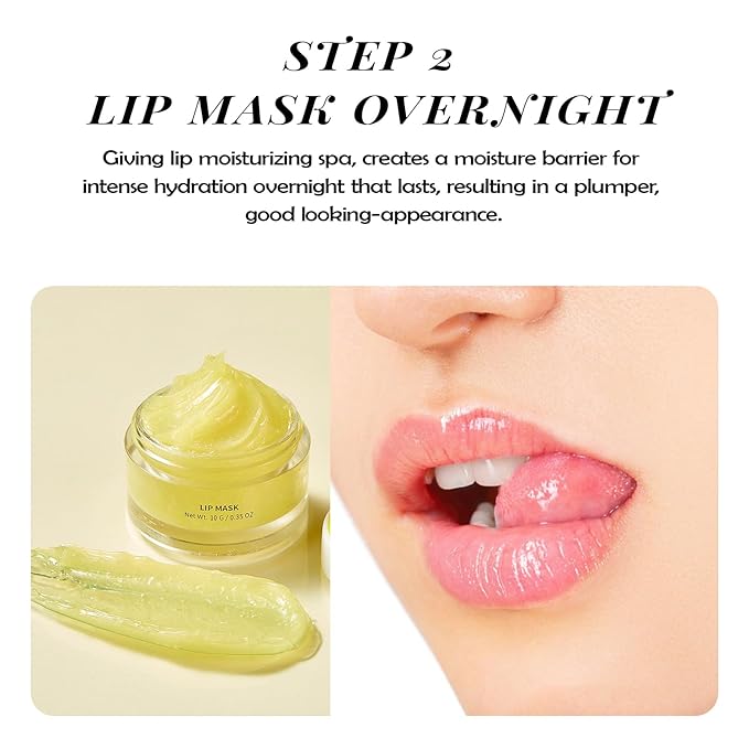 ANAI RUI Lip Care Set Stocking Stuffers, Lip Scrubber Exfoliator & Lip Balm Hydrating for Christmas Gifts, Lip Sleeping Mask Gift Set for Women