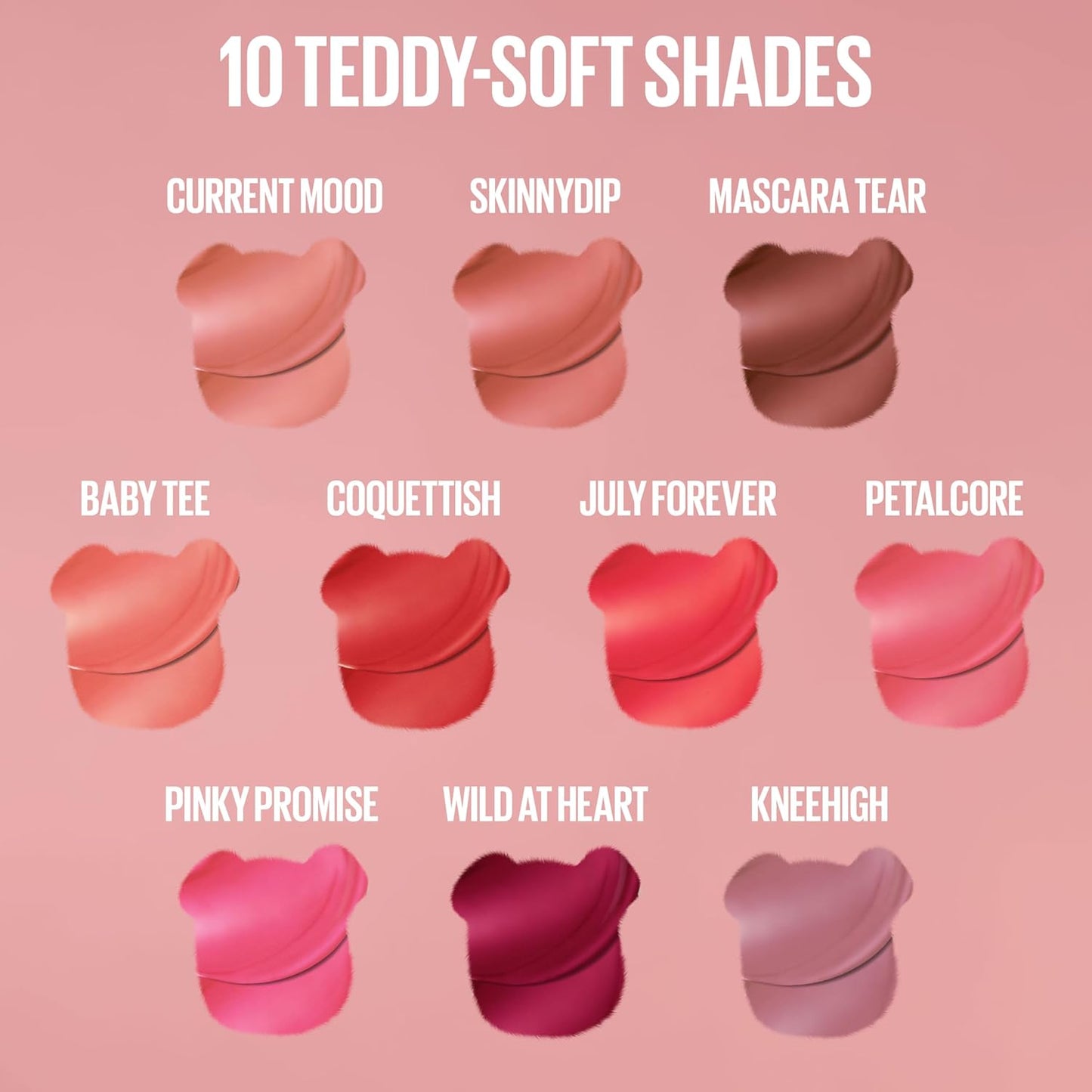 Maybelline Super Stay Teddy Lip Tint, Long Lasting Matte Lipstick For Up To 12HR Wear, Wild At Heart, 1 Count