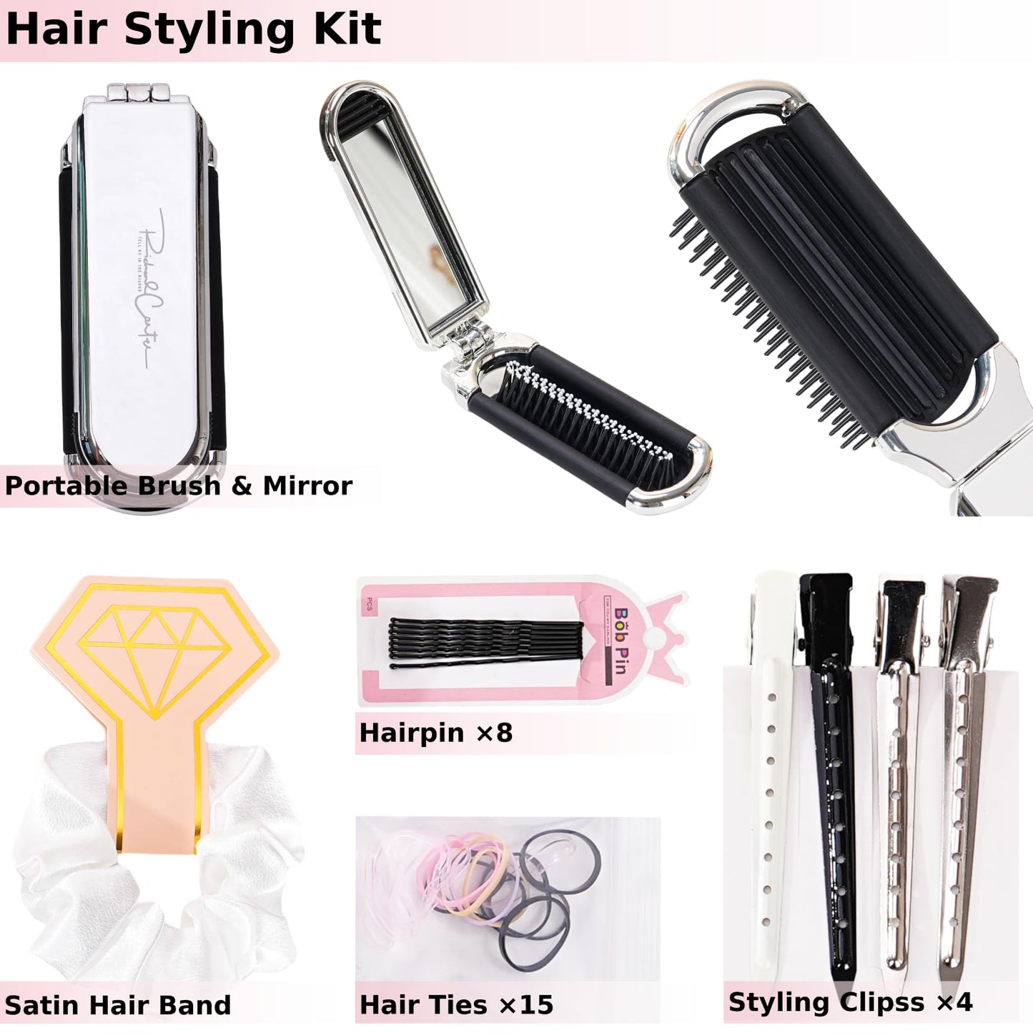 Wedding Day Emergency Kit for Bride, 39 Pc Essential Items for Brides Daily Use Women Wedding Gift, Travel Kit Personal Care Survival Set With Bride Makeup Bag - Wedding Emergency Kit Supplies (White)