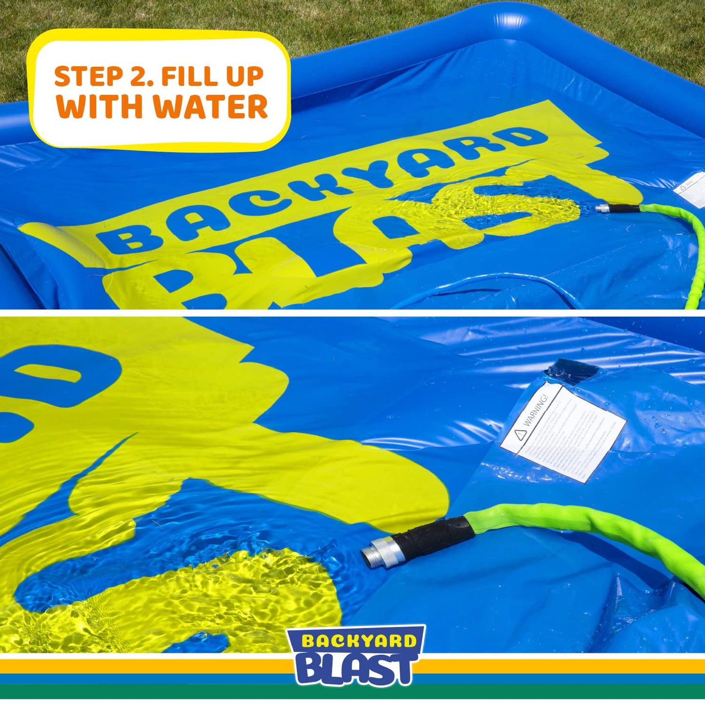 BACKYARD BLAST 14’ x 6’ Splash Zone, Water Slide Splash Pad Accessory