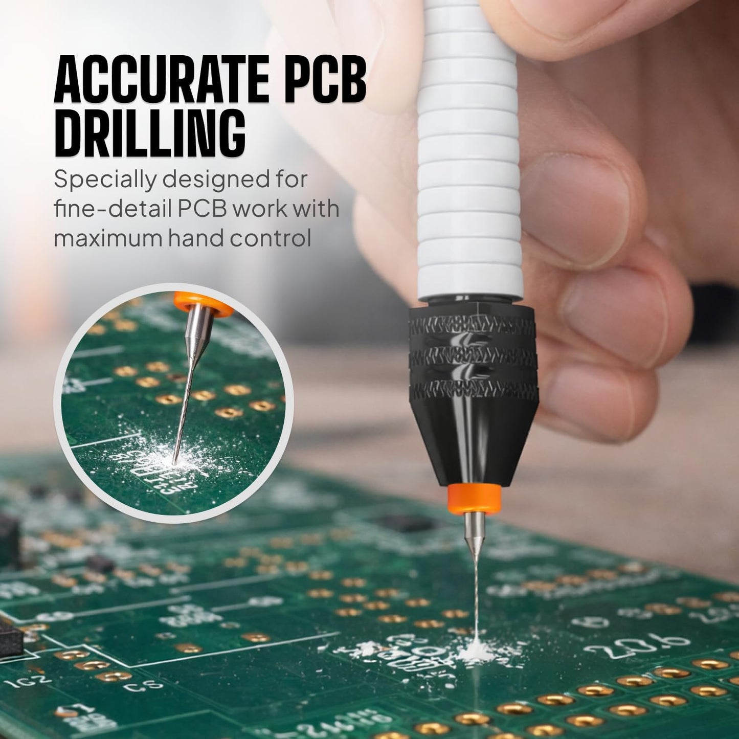 Micro Drill Bits Set with Pin Vise | Small Hand Drill - Pin Vise Hand Drill Manual, PCB Mini Bits for Resin Beads Polymer Clay | DYI Jewelry Making, set