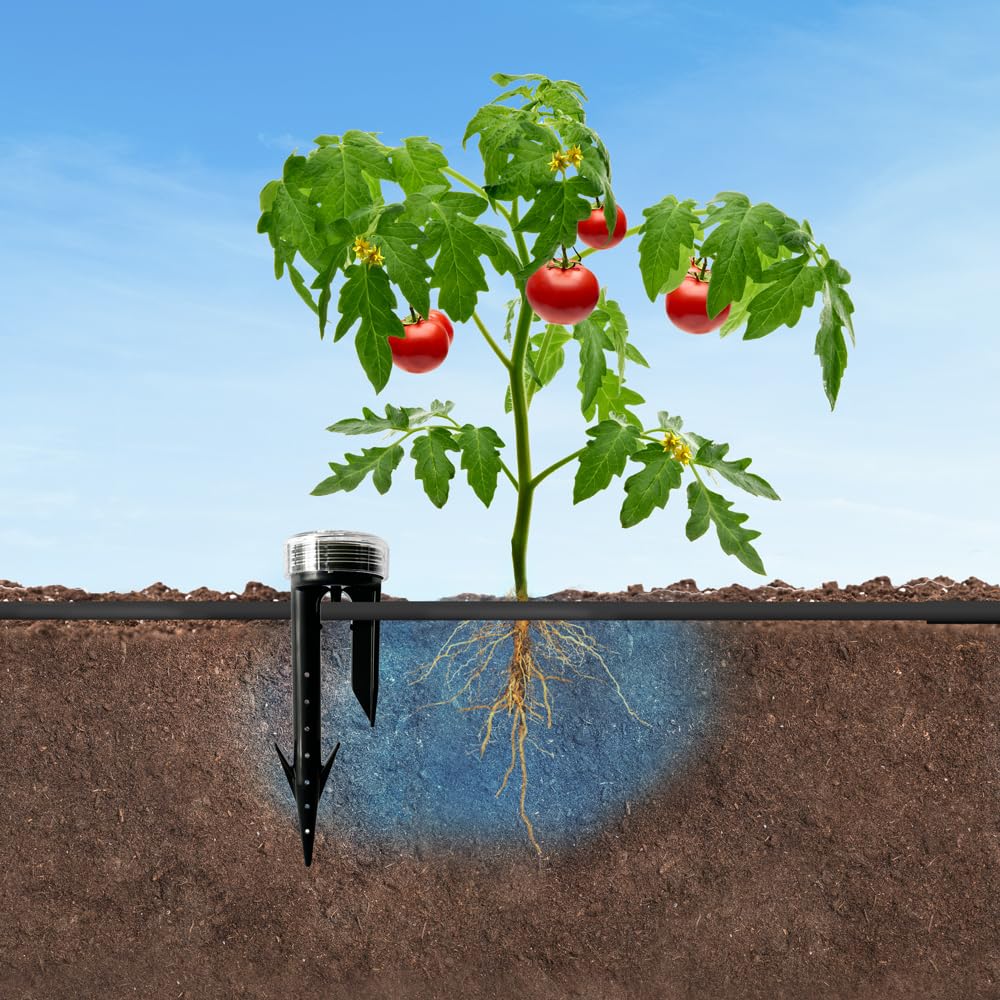 Root Quencher Spike 4-Pack - Deep Underground Dripper, Tree & Plant Root Watering Drip Irrigation & Fertilizer Stake (1/2" Female NPT Compatible with All Connectors, Water Hose, Drip & PVC)