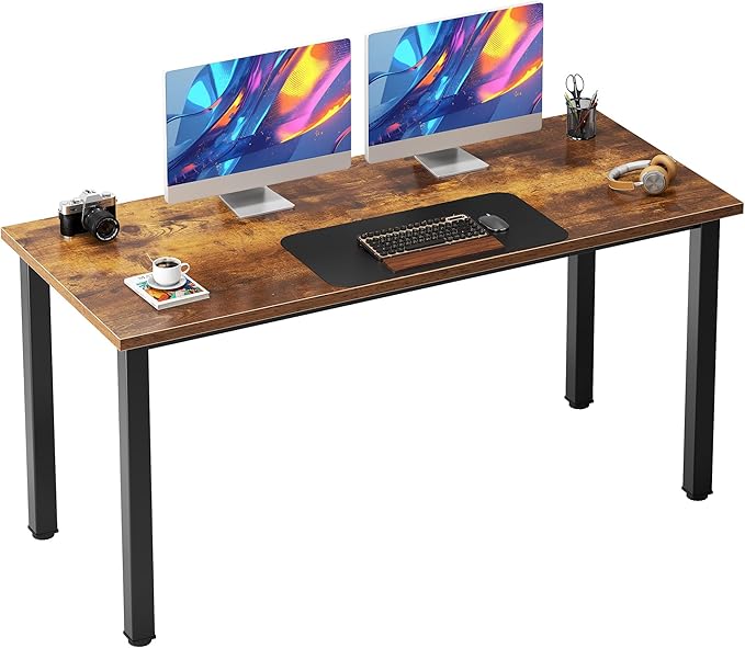 Need 54.3 Inch Large Computer Desk, Modern Simple Style Desk for Home Office, Basic Writing Table for Study Student, Vintage