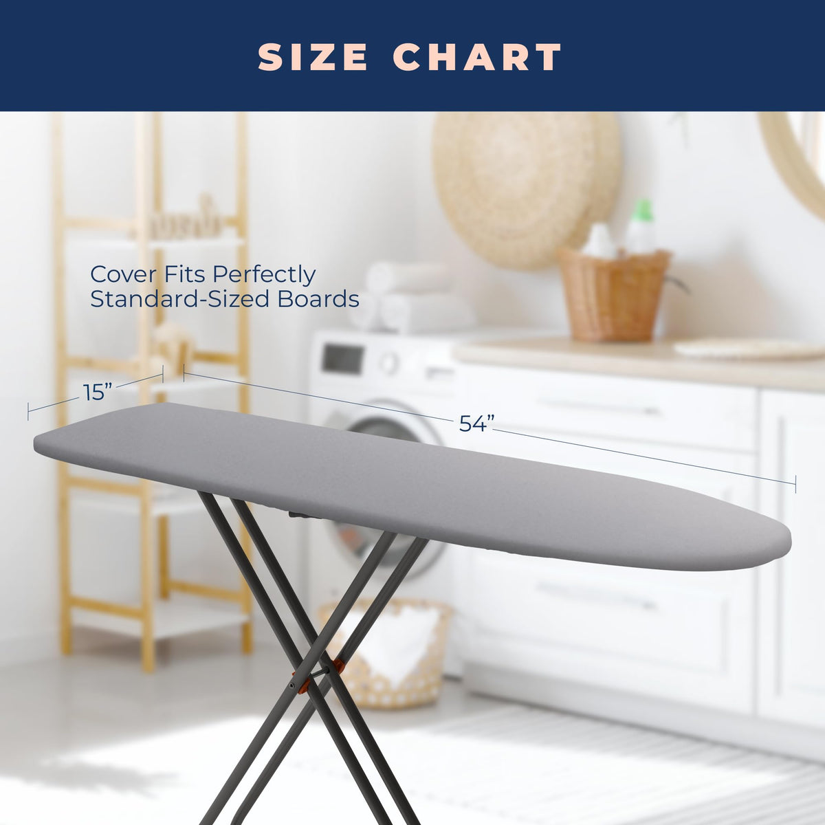 Ironing Board Cover and Pad Extra Thick Heavy Duty Padded 4 Layers