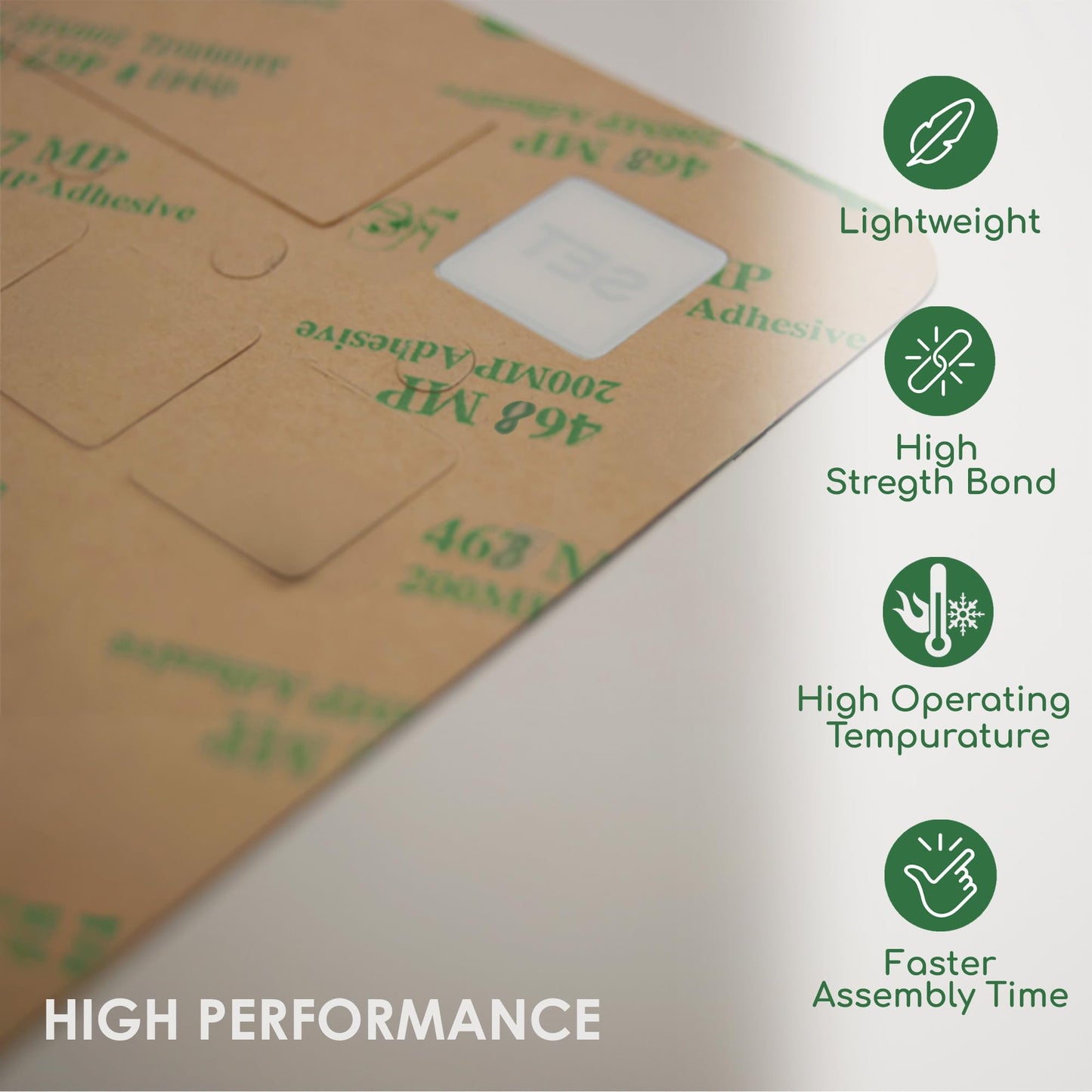 WEUPE Adhesive Transfer Tape, Double Sided Transfer Sheet, 468MP, 12inch x 12inch (5-Pack)