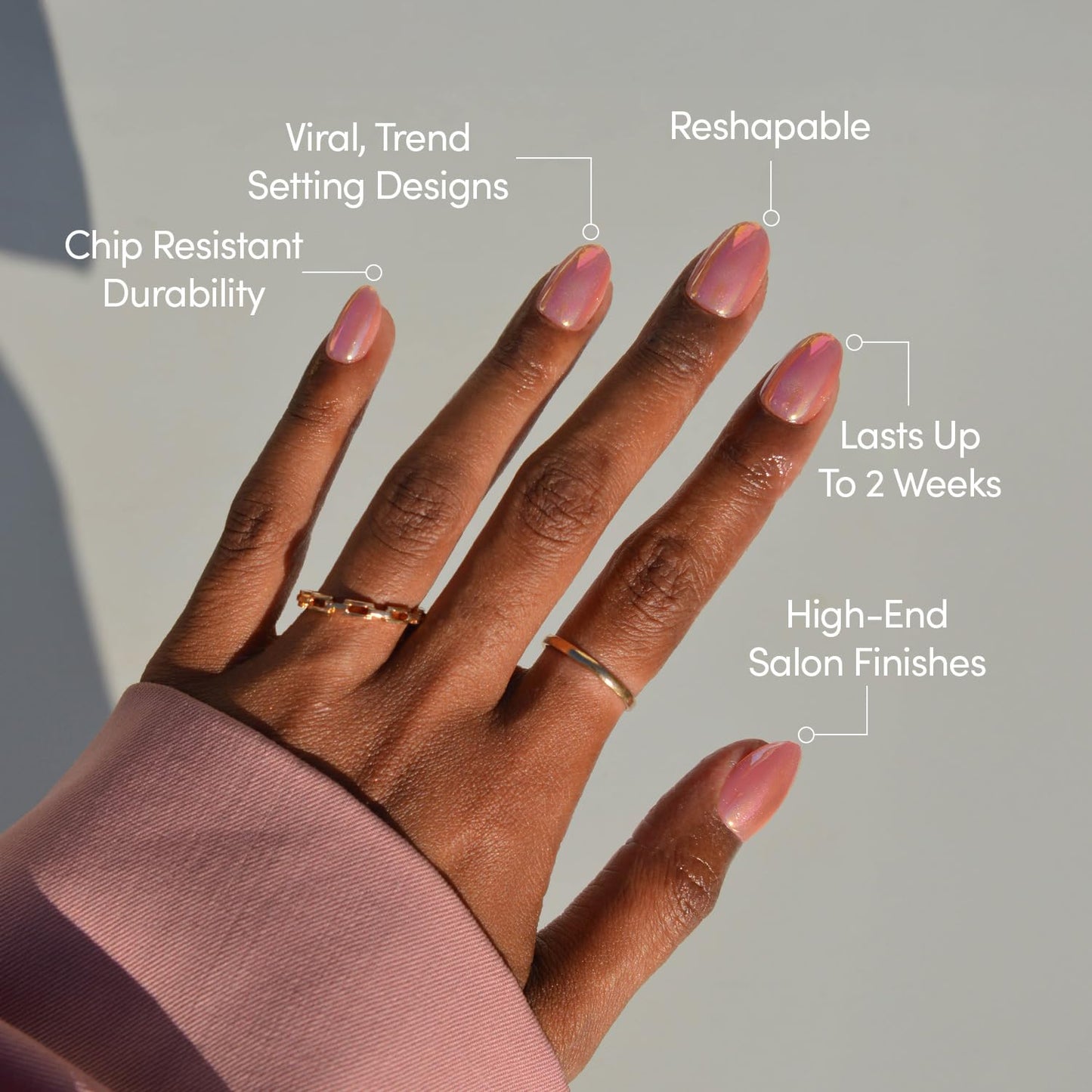 Glamnetic Press On Nails - Guava Drop | Short Oval Fake Nails in Orange-Pink Velvet with Glazed Finish, Salon Quality | 15 Sizes - 30 Nail Kit with Glue