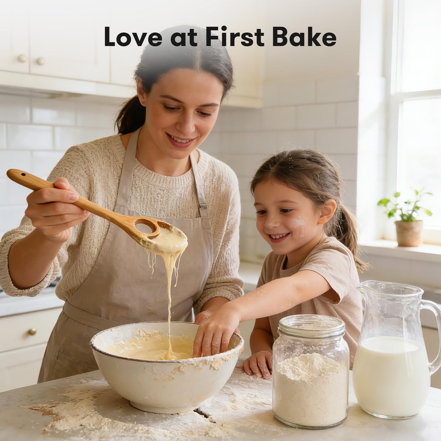 Drcomtruing Wooden Danish Dough Whisk - 12.6" Handcrafted Dutch Bread Whisk for Batter, Pizza Dough & Baking - Upgraded One-Piece Sourdough Whisk with Flow-Through Design-2 Pack