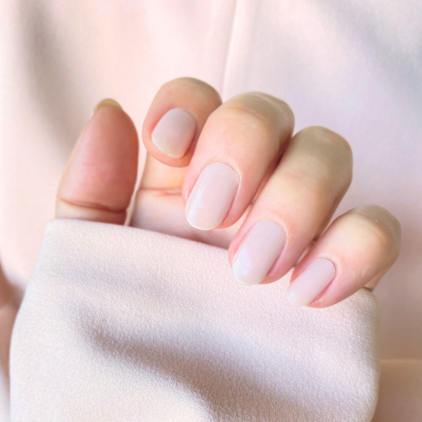 ALICE & BELLA Semi Cured Gel Nail Strips-20 PCS Nude Pink Neutral Nail Strengthening Gel Stickers, Use with UV Light Lamp, Salon Quality Manicure Wraps (Nude Pink)