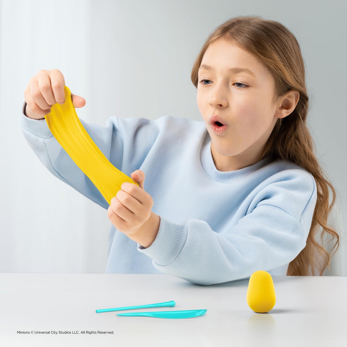 HEY CLAY Minions - Colorful Modeling Air Dry Clay for Kids - Air Dry Clay Kit 5 Cans and Sculpting Tools with Fun Interactive Instructions App - Age 3 and up (Dave & Fluffy)