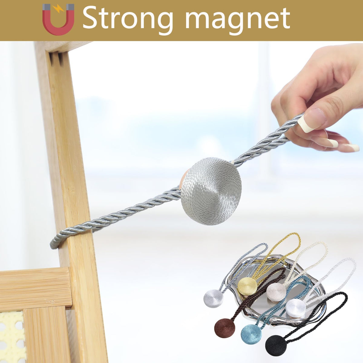 Magnetic Curtain Tiebacks (2 Count)