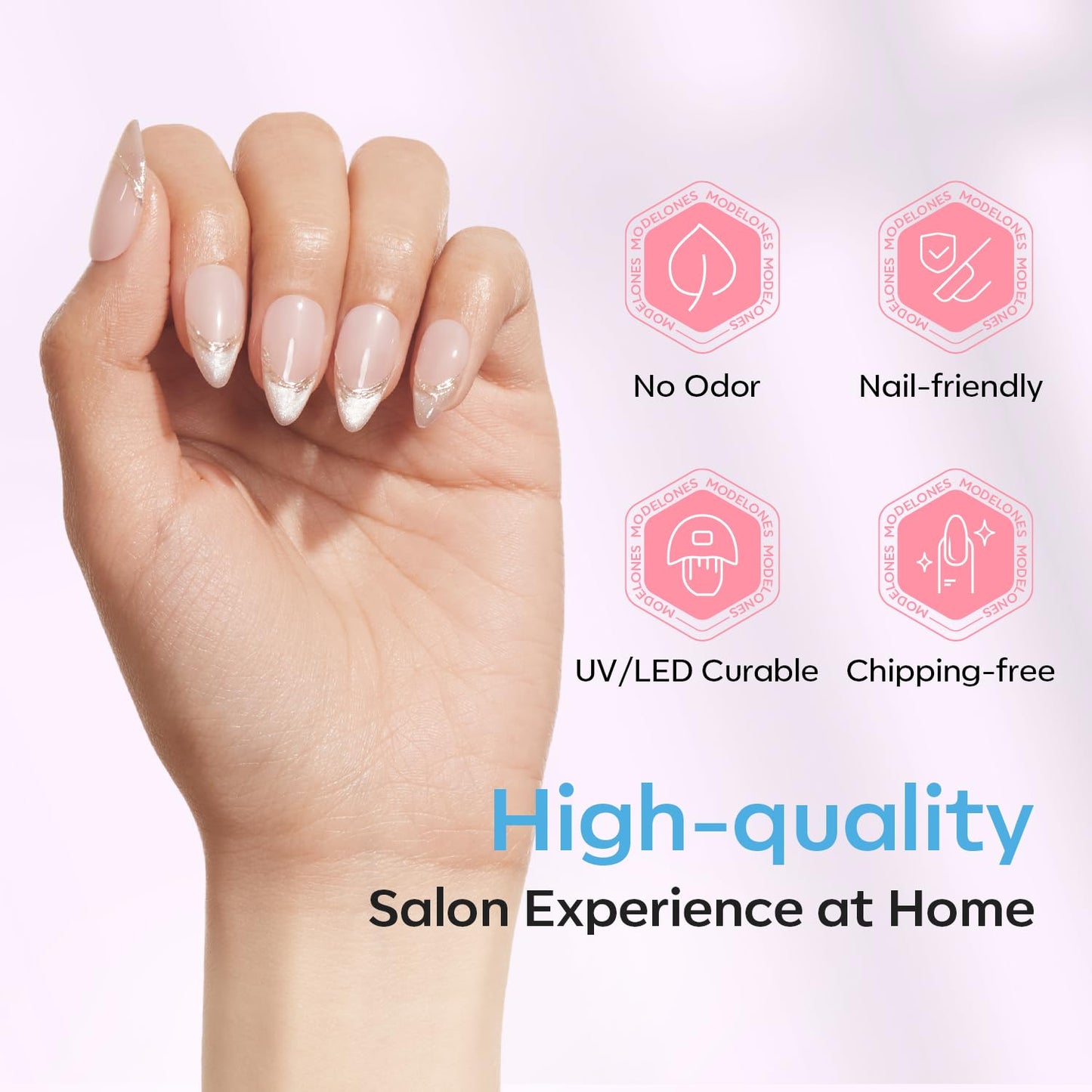 Modelones Short Almond Nail Tips - 510Pcs Half Cover Fake Gel Tips Pre-shaped Clear Acrylic Gel Kit False Extra Short Press on Nails for Extension DIY Salon 15Sizes