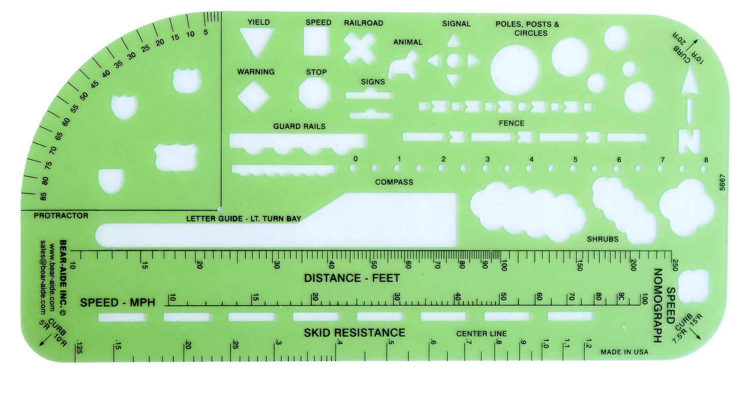 Traffic Drawing Template - for Accident Reconstruction (Single Pack)