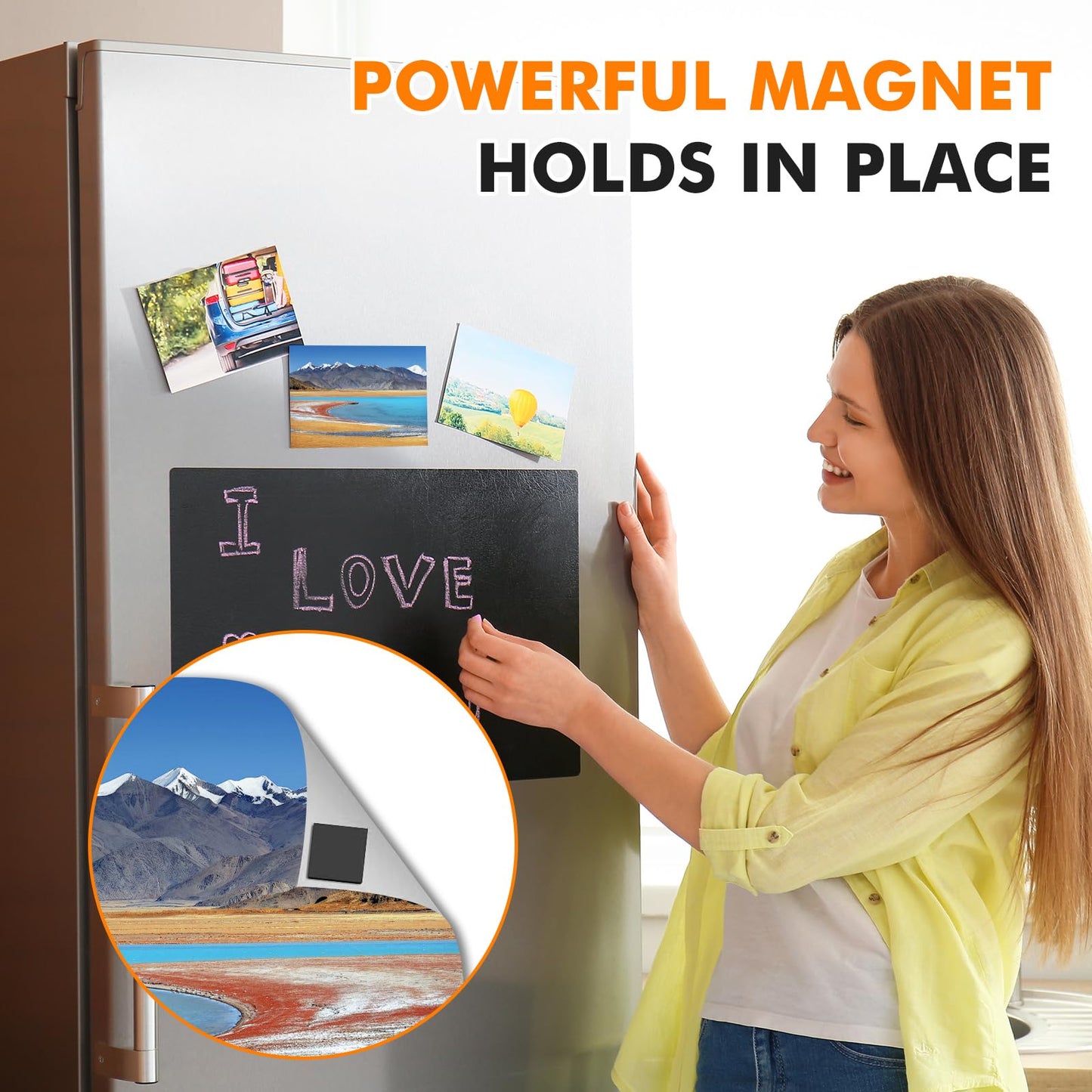 Aertiavty Round Magnets with Adhesive Backing, 120 Pcs 2" Fridge Magnets, Adhesive Magnet Dots, 80 Mil Sticky Magnets for Whiteboard, Refrigerator, Crafts, Easy Peel and Stick