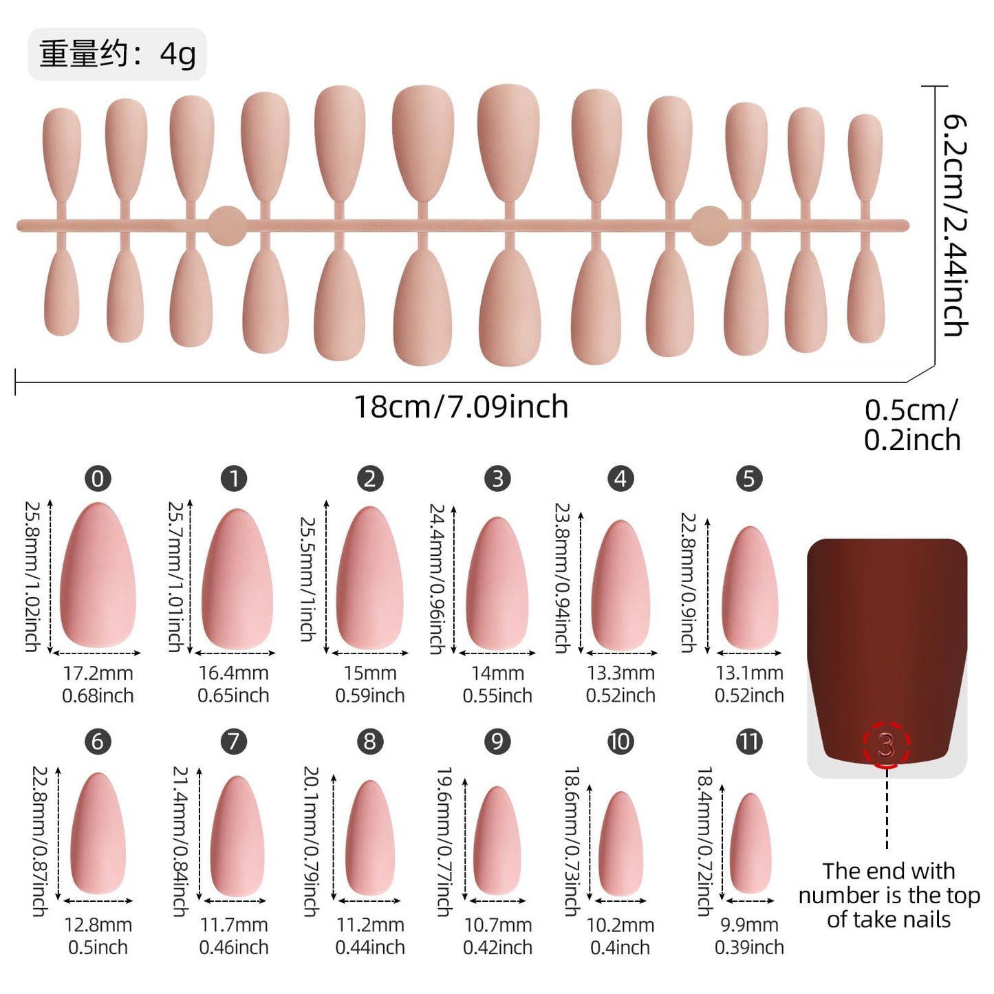 216 Pcs Press on Nails Medium Almond Nail Press ons in 9 Colors Fake Nails in 12 Sizes Mate False Nails Full Cover Stick on Nails for Women Manicure
