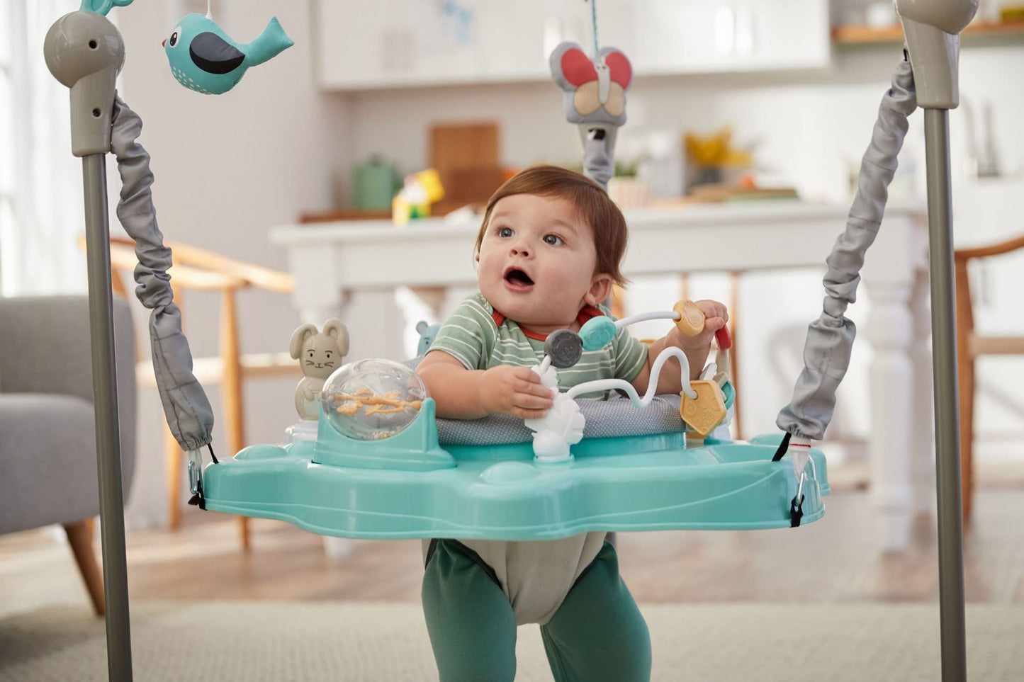 Safety 1st Bob-and-Twist Activity Center, 3-in-1 Play Center, Bouncer, and Jumper, Dunes Edge