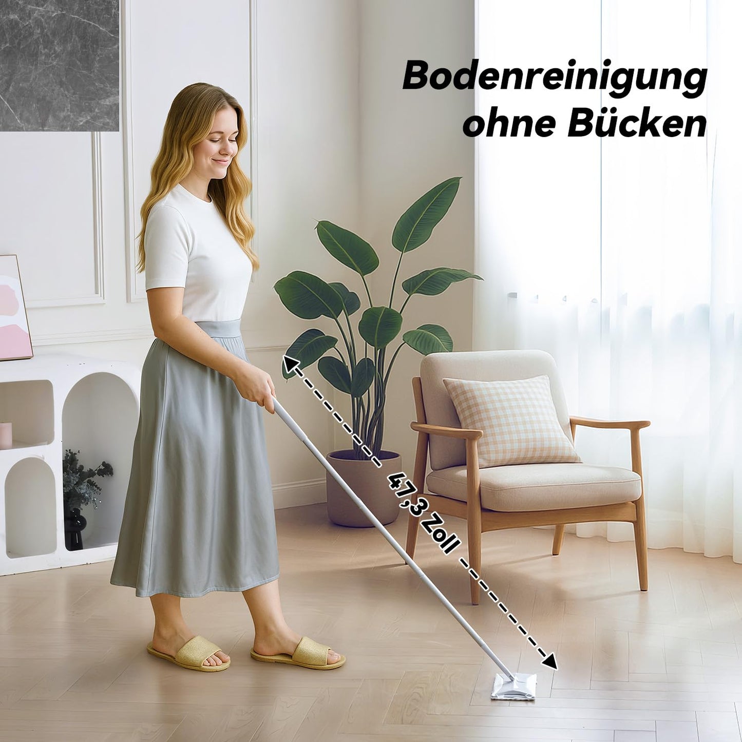 Sweeper 2-in-1 Dry + Wet Floor Mopping and Sweeping Kit, Multi-Surface Kit for Floor Cleaning, Kit Includes 1 Sweeper 14 Dry Sweeping Cloths 3 Wet Mopping Cloths