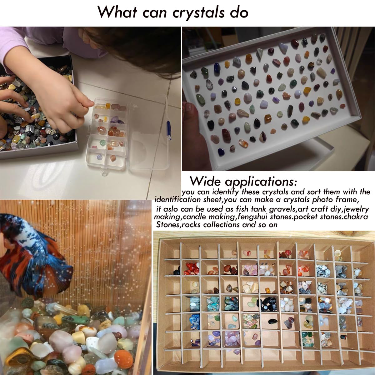400Pcs+ (1.5lb) Gemstones and Crystals Set,30Kinds+ Bulk Tumbled Chps Crystals for Jewelry Making,Chakra Balancing,Crushed Stones Rocks and Minerals Science Kit (1.5, Pounds)