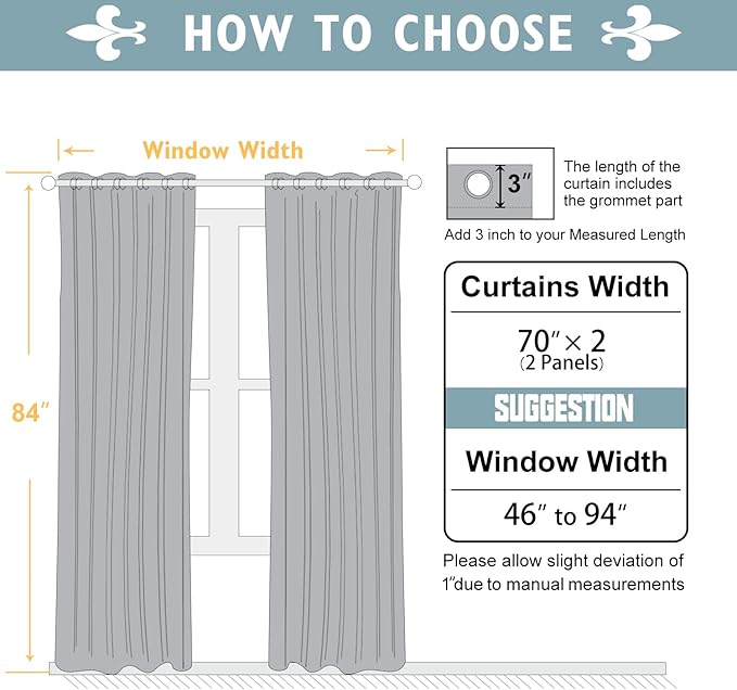 ChrisDowa Burgundyout Curtains 70 inches Wide for Bedroom - 2 Panels Set Extra Wide Grommet Thermal Insulated Room Darkening Curtains for Living Room (Burgundy, 70 x 84 Inch)