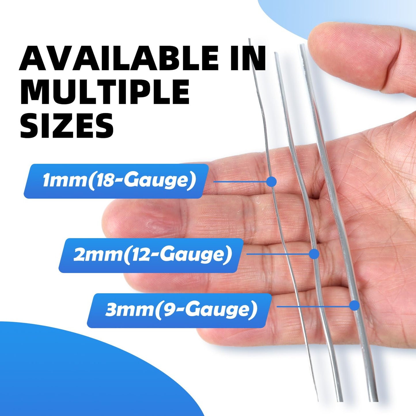 Bendable Aluminum Craft Wire - 2mm 12 Gauge (30m / 100ft) Spool, Floral Wire for Artificial Flowers, Jewelry Making Wire for Beading & Wire Wrapping - Silver