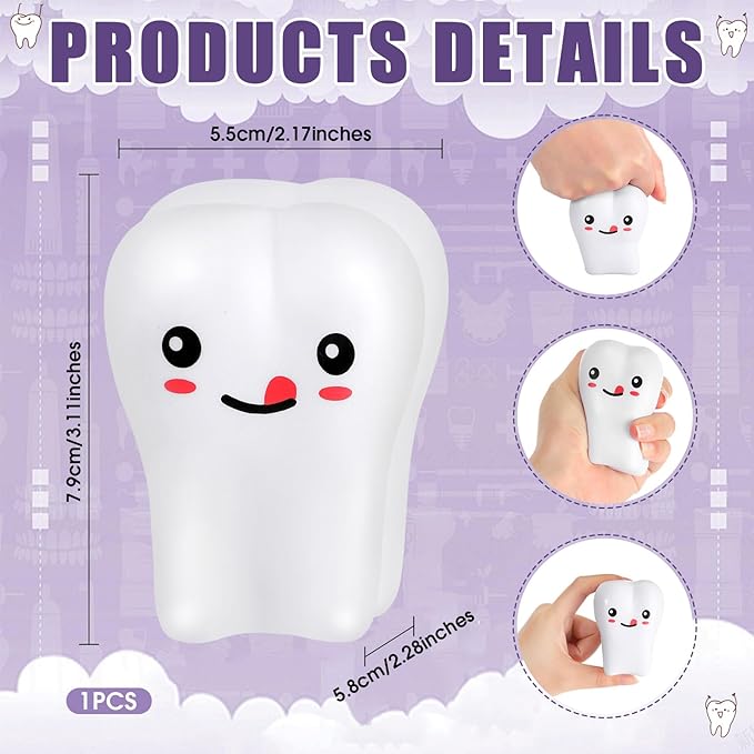 Sliner 3 Pcs Christmas Dental Assistant Gifts Positive Dentist Dental Hygienist Gifts Accessories Inspirational 12oz Tumbler Tote Bag Funny Teeth Stress Toy for Women Students Nurses Doctors(Purple)