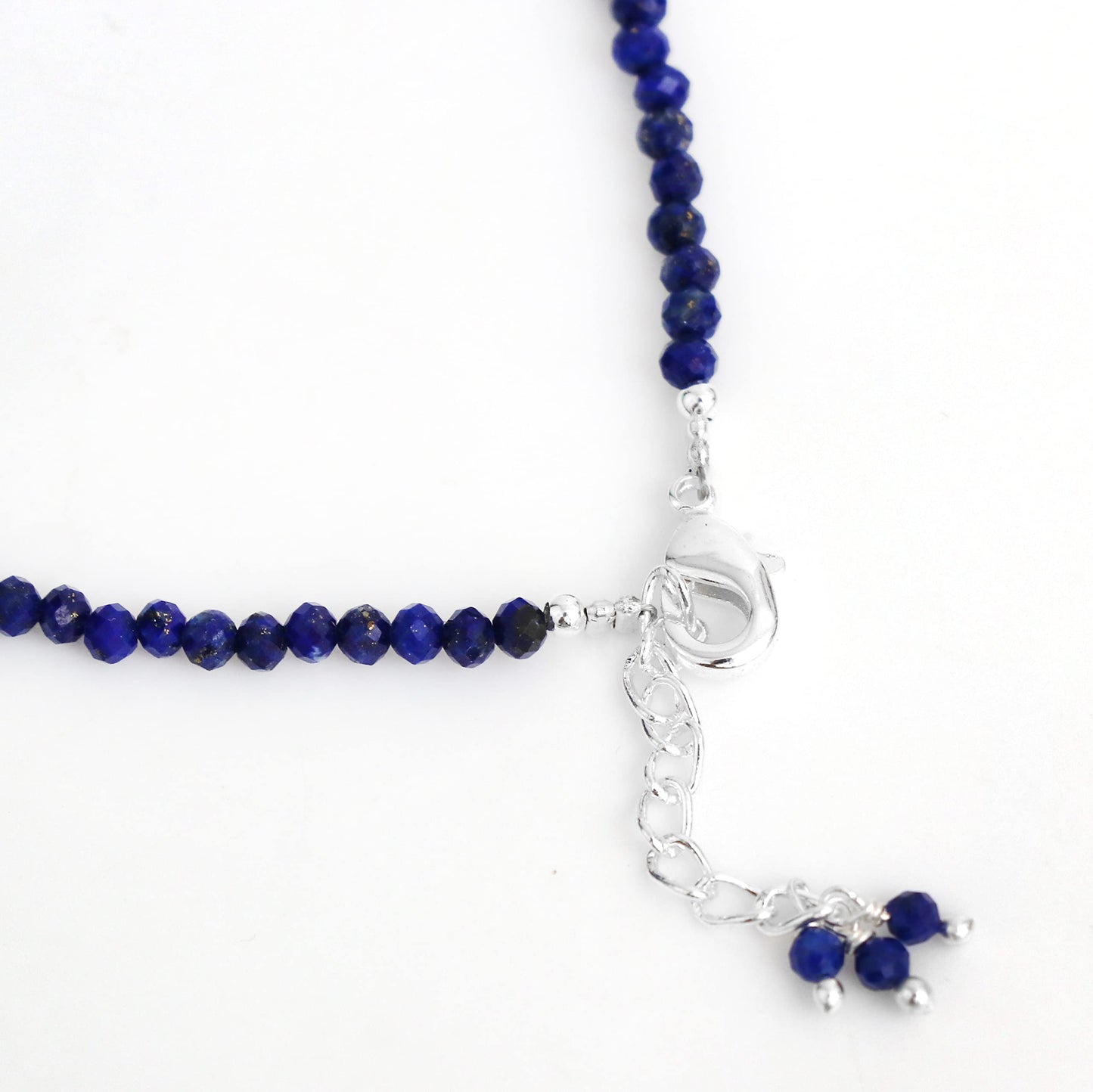 Gempires Lapis Lazuli Bracelet for Women | Dainty Handmade Gemstone Beaded Bracelet 2.5 mm | Minimalist Stacking Jewelry | Lightweight Everyday Bracelet | Deep Blue Stone Gift for Her
