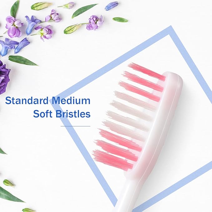 Honeydak 250 Packs Individually Wrapped Toothbrushes Disposable Bulk Toothbrushes Soft Bristle Tooth Brush Manual Travel Toothbrush Rubber Handle Multi Color Toothbrush for Adults