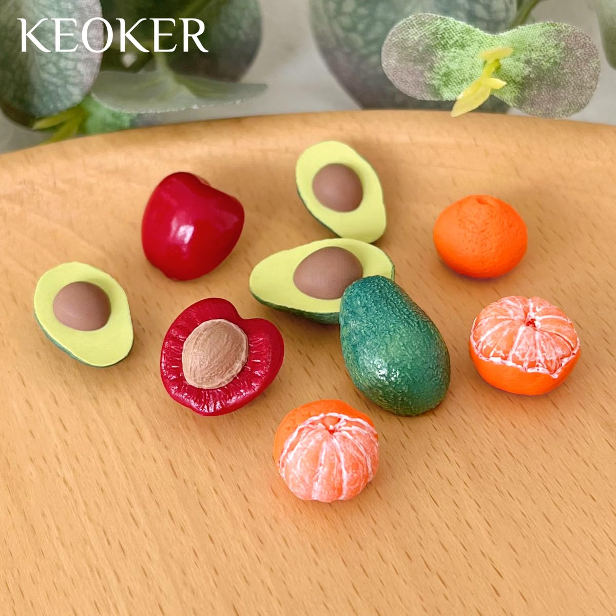 Keoker Fruit Polymer Clay Earring Molds, 3D Shape Silicone Molds for Clay, Polymer Clay Tools