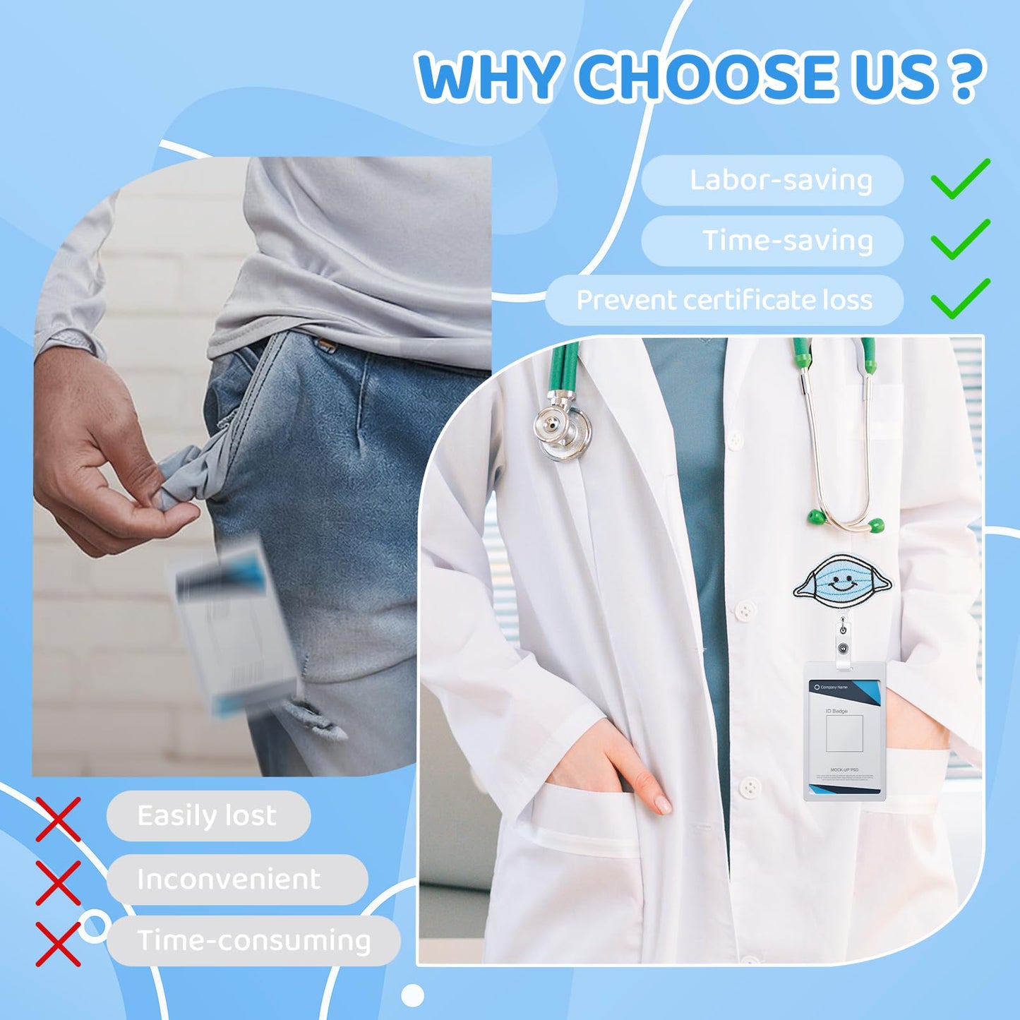 32 Pcs Nurse Badge Reel Retractable Felt Funny Nursing Badge Holder Medical Name ID Clips for Nurse Student National Nurses Week Holiday Office Gift (Alligator Clip)