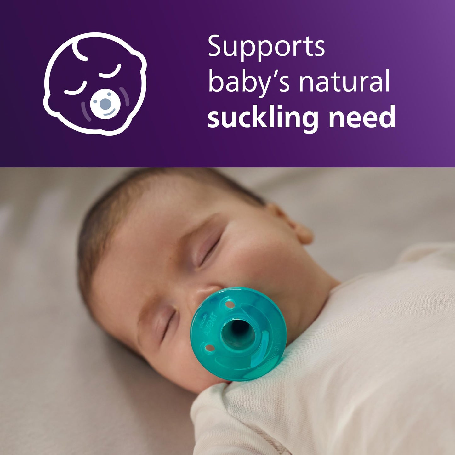 Philips Avent Soothie Baby Pacifiers - 100% Silicone Pacifiers for Babies 0-3 Months, One-Piece Design, BPA-Free, Extra Durable, Green, 4 Pack, Model SCF190/41