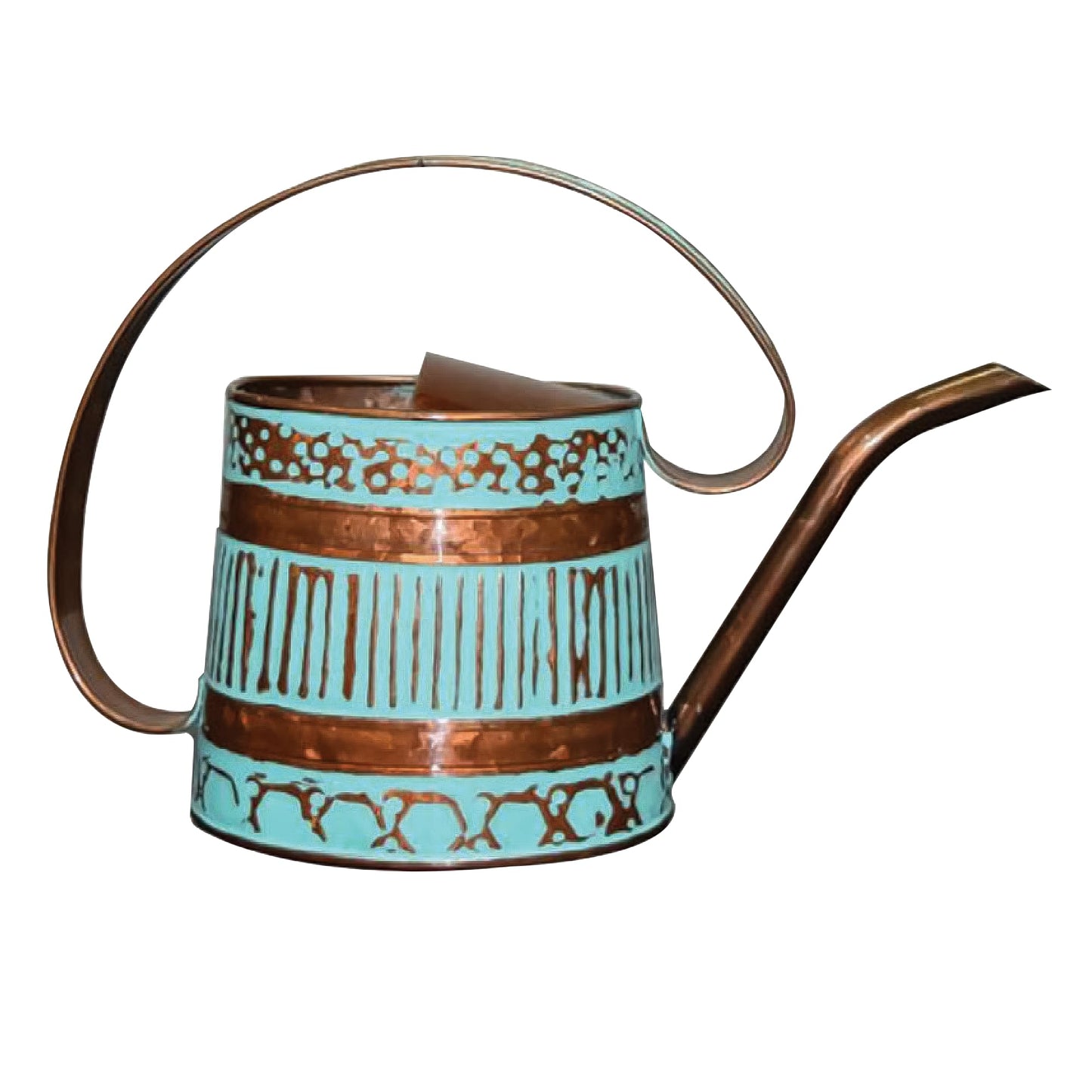 Robert Allen MPT01508 Danbury Metal Watering Can, Teal/Copper