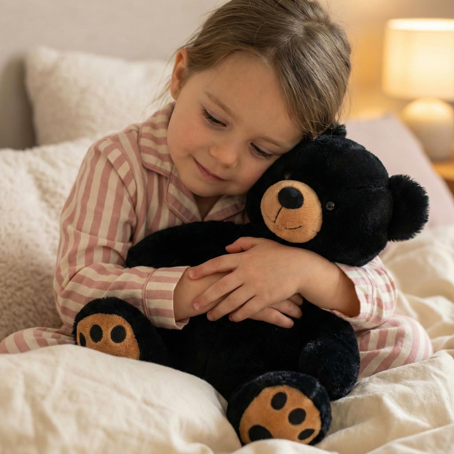 WEIGEDU Black Teddy Bear Stuffed Animals Plush Toys, Stuffed Black Bear, Teddy Bear Plush Toys for Boy Girl Kids Birthday