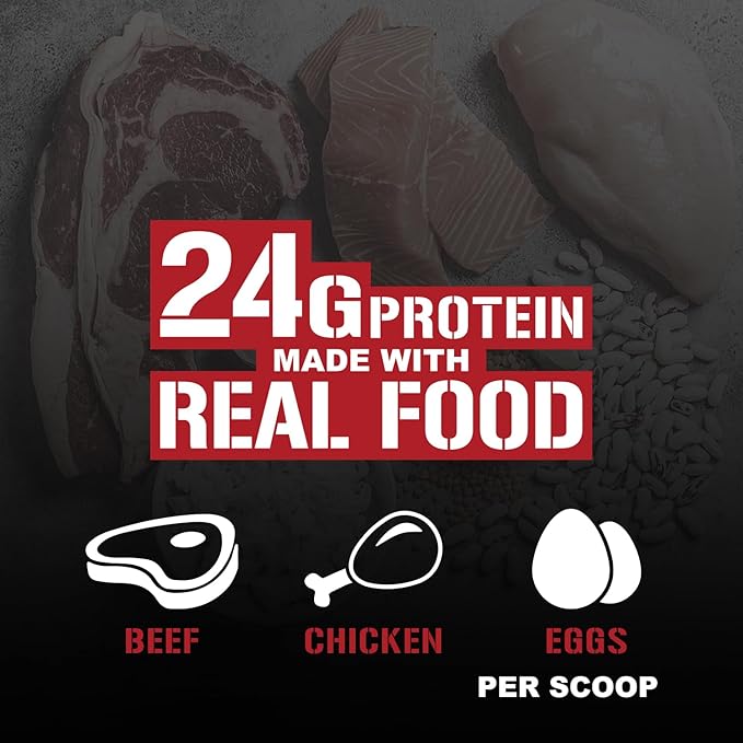 5% Nutrition Rich Piana Shake Time | 26G Animal Based Protein Drink | Grass-Fed Beef, Chicken, Whole Egg (Cookies & Cream)