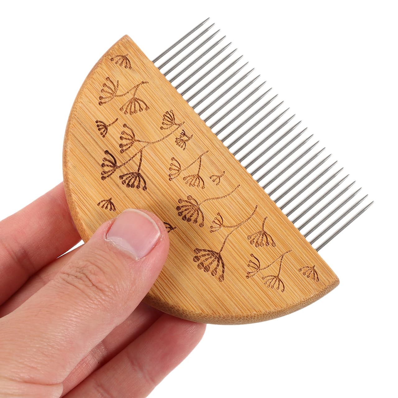Angoily Weaving Comb Set, Wood Knitting Loom Tool with Large Eye Needle and Crochet Hook for Tapestry Wall Hanging, DIY Craft Hand Looming Accessories for Beginners