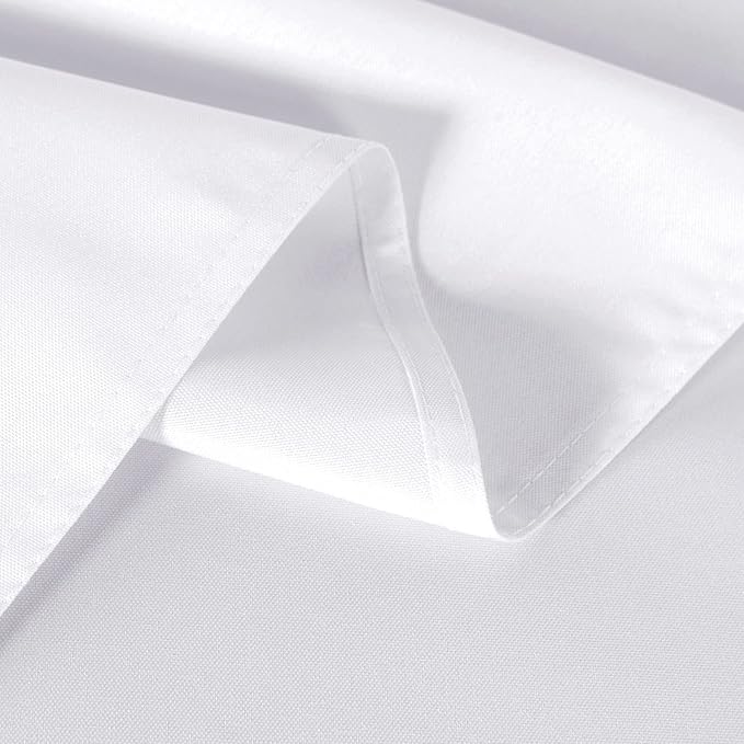 sancua 2 Pack White Tablecloth 60 x 102 Inch, Rectangle 6 Feet Table Cloth - Stain and Wrinkle Resistant Washable Polyester Table Cover for Dining Tables, Buffet Parties and Camping