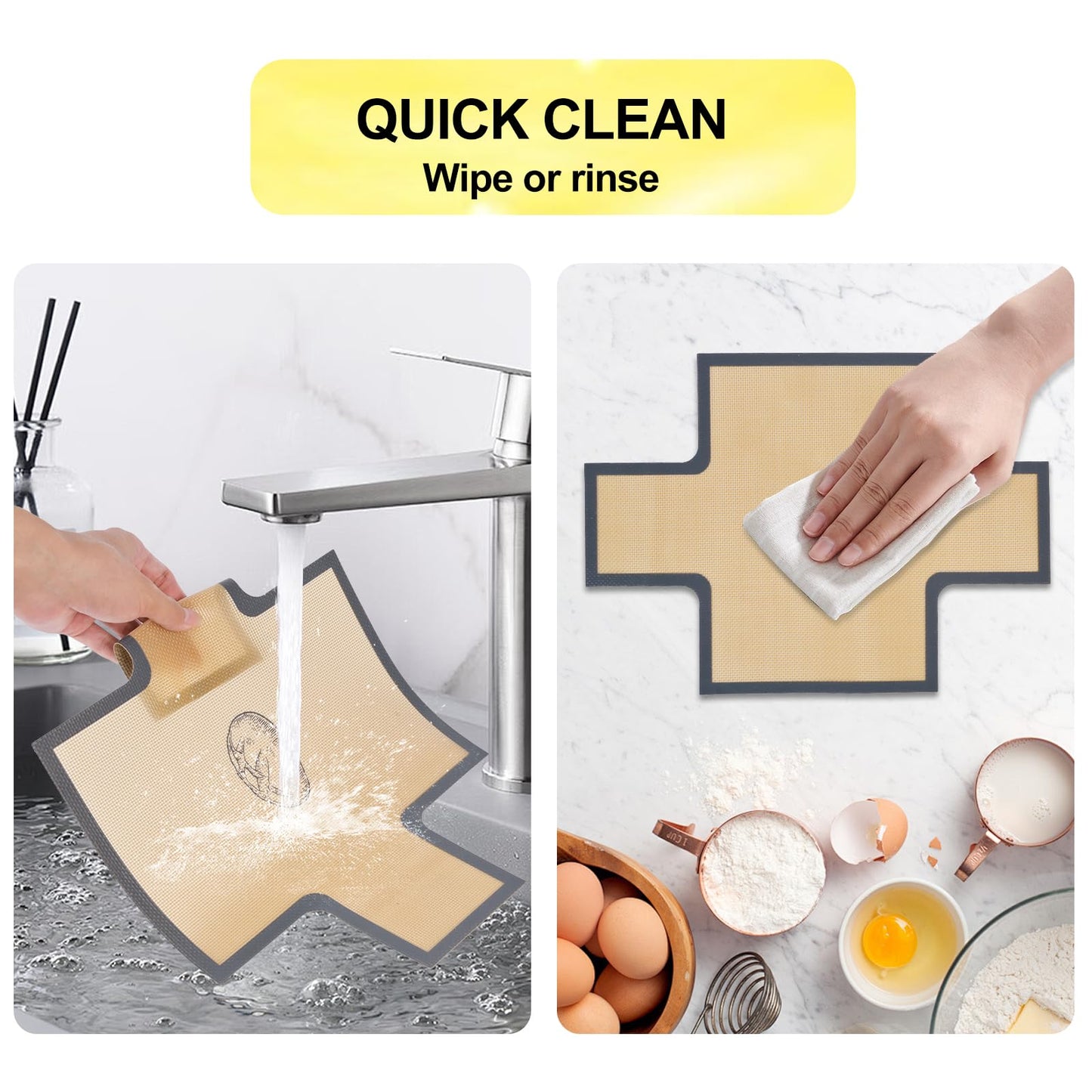 BERBAM 2 Pcs Thickened Silicone Bread loaf pan liners for baking bread 9x5，Silicone Baking Mat for 9x5 Inch Loaf Pan, Nonstick & Reusable, Easy to Clean, High-Temp Resistant (Black and Gray)